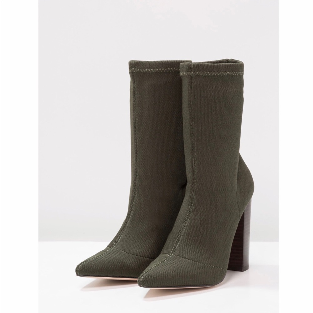 Steve Madden Olive Green Siena Booties